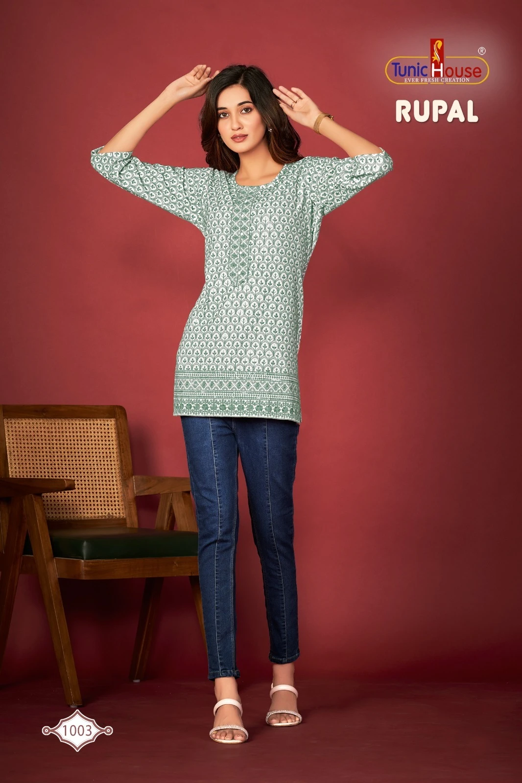 Tunic House Rupal Chikankari Viscous Rayon Wholesale Short Top Catalog — Wholesale Kurtis, MPA wholesale from Surat - Gallery Image 7
